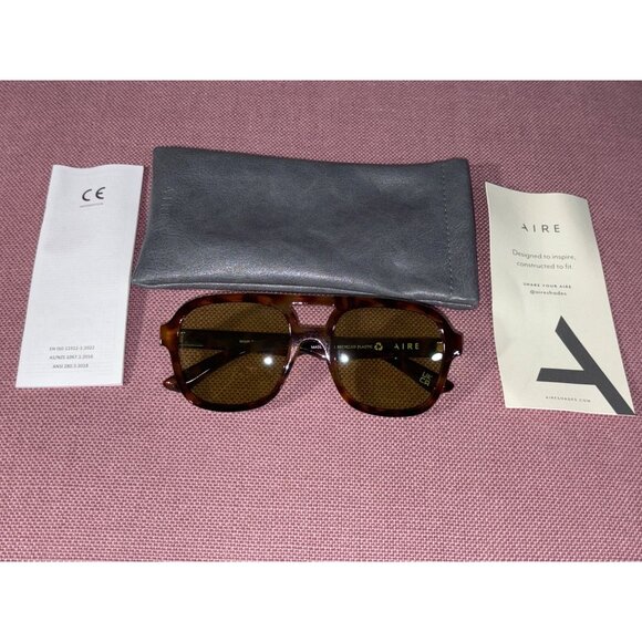 AIRE Whirlpool in Dark Tort & Khaki Tint One Size Nw Unisex Sunnies - Picture 7 of 16